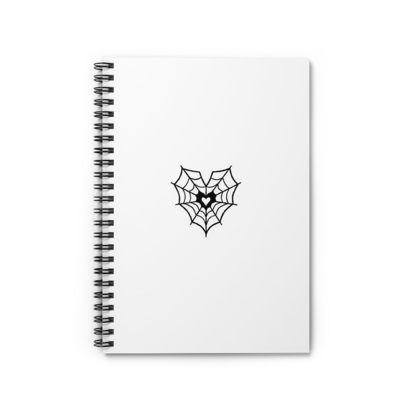 Spider Web Heart Spiral Notebook