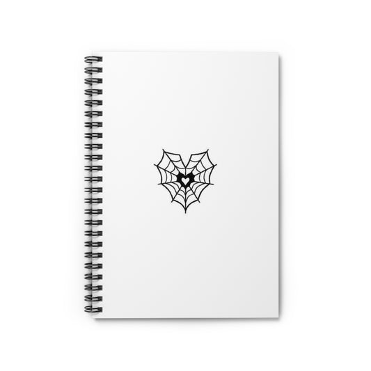 Spider Web Heart Spiral Notebook