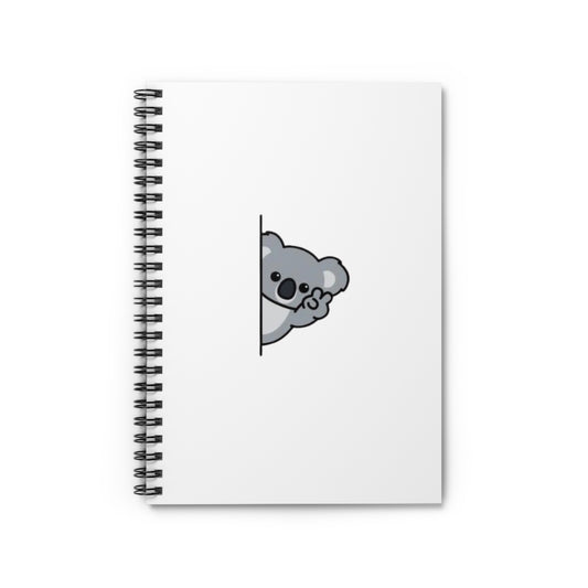 Peeking Koala  Spiral Notebook