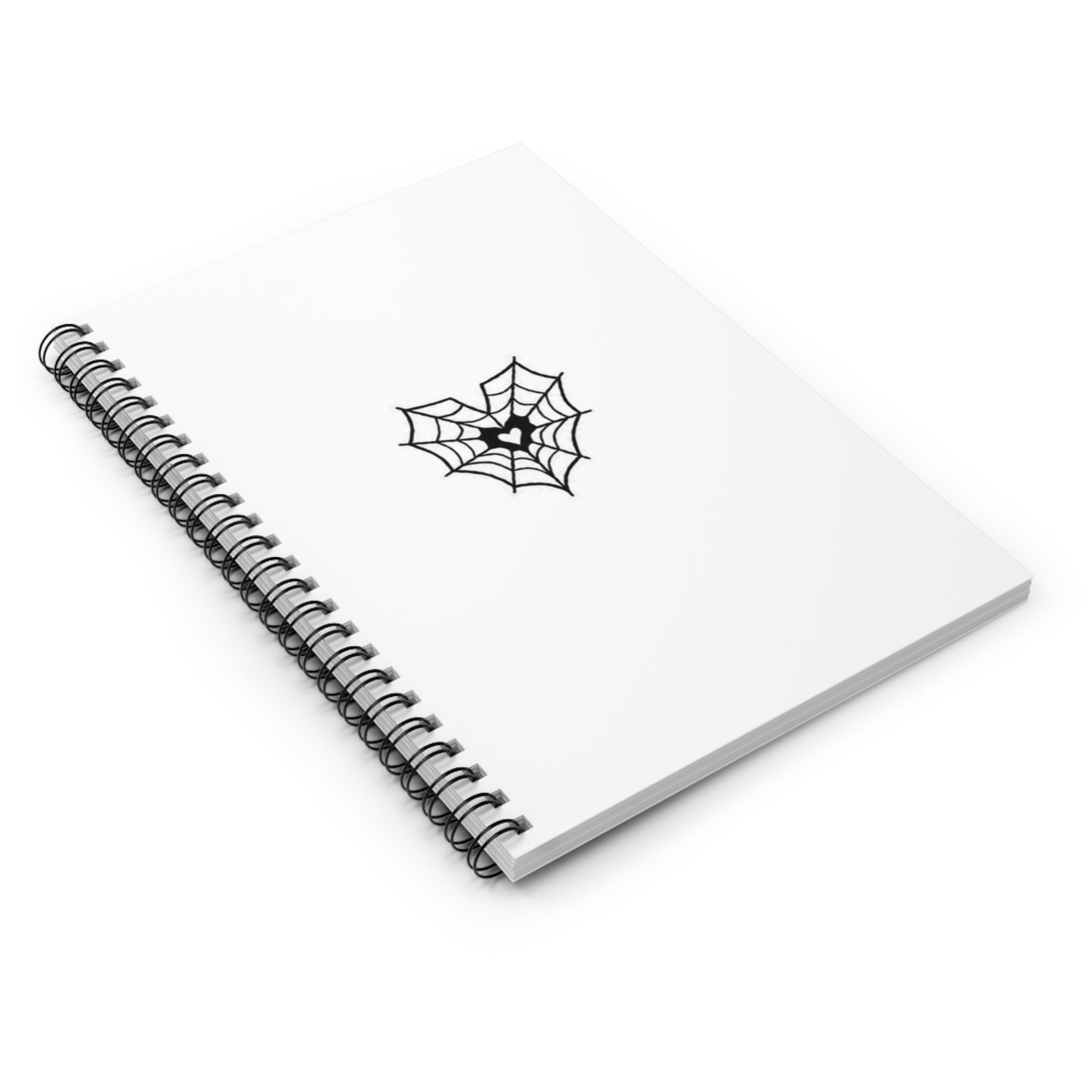 Spider Web Heart Spiral Notebook