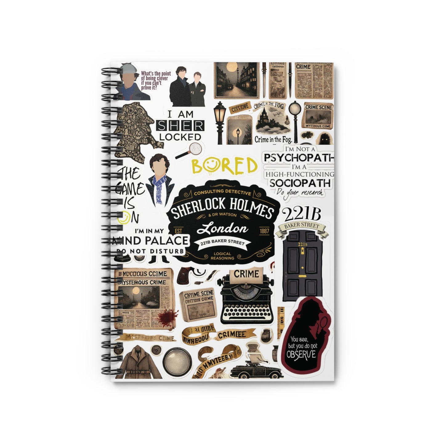 Sherlock Homes Spiral Notebook