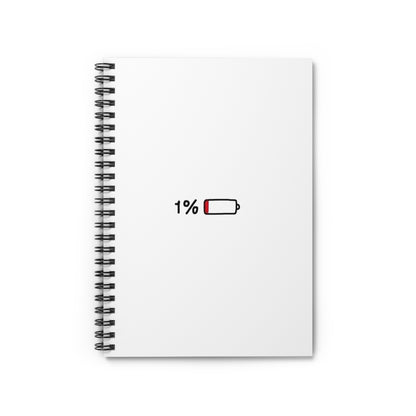 1% Battery Spiral Notebook