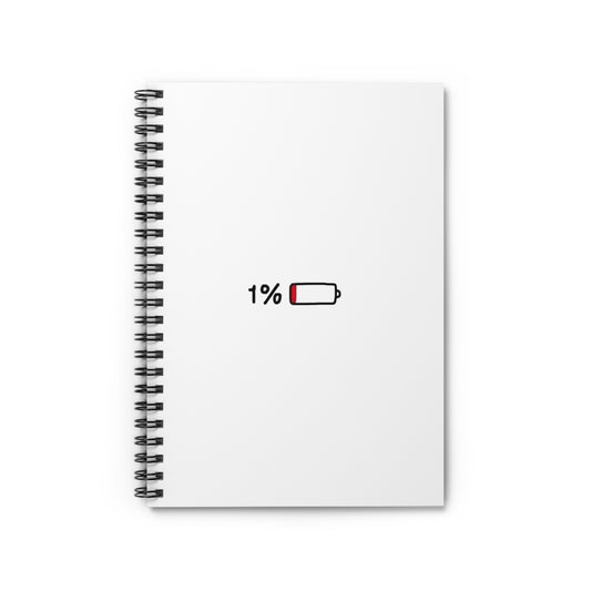 1% Battery Spiral Notebook