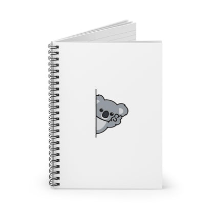 Peeking Koala  Spiral Notebook