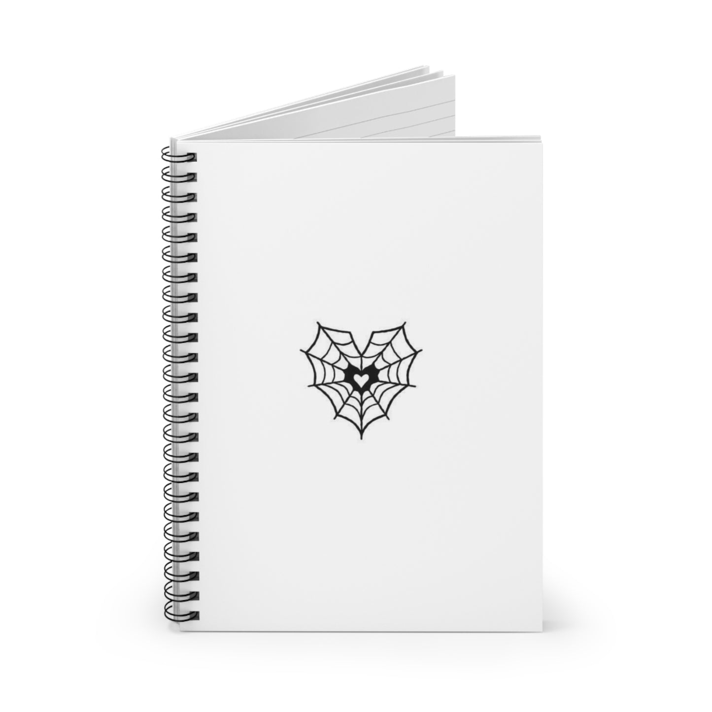 Spider Web Heart Spiral Notebook