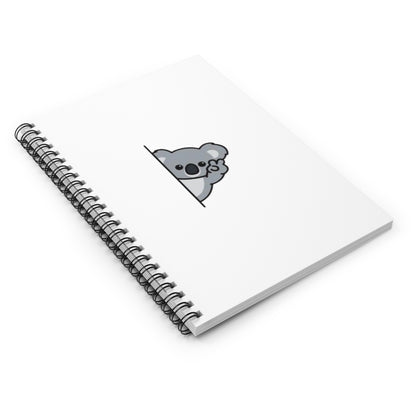 Peeking Koala  Spiral Notebook
