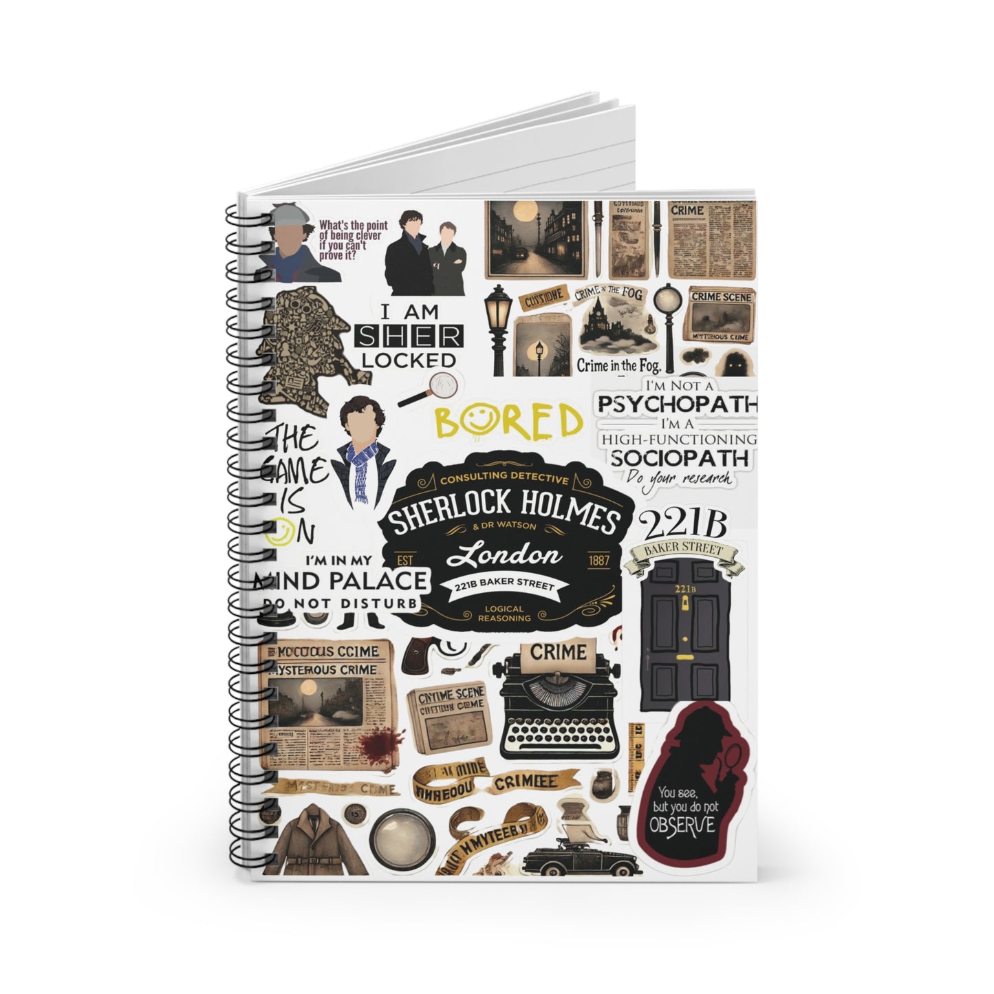 Sherlock Homes Spiral Notebook