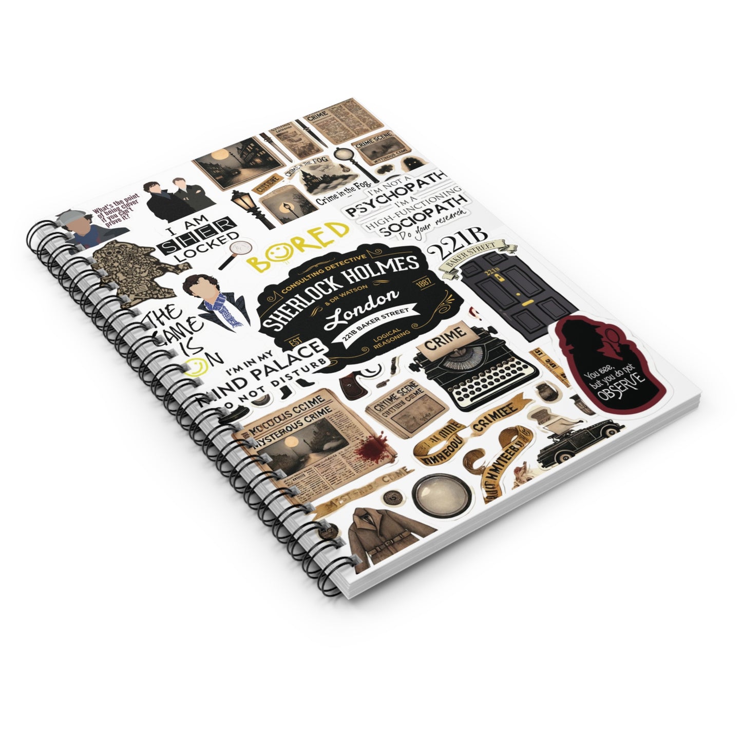 Sherlock Homes Spiral Notebook